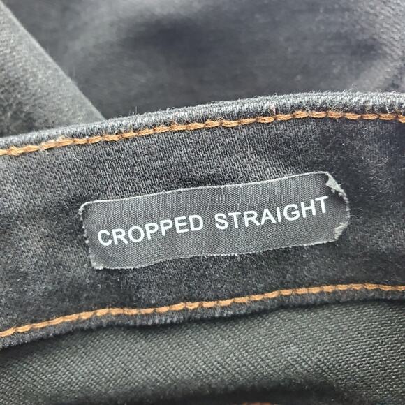 Judy Blue Womens Black High Rise Destroyed Hem Cropped Straight Jeans Size 29 - Picture 4 of 7